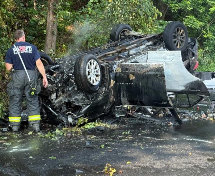 burning car
